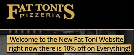 Fat Toni Pizza website